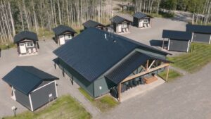 A Birdseye view of Kenai Adventure Cabins.